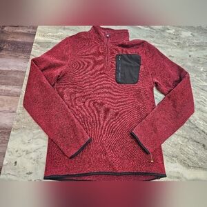 Urban Pipeline Red Black 1/4 Zip Fleece Pullover Men’s Size Small